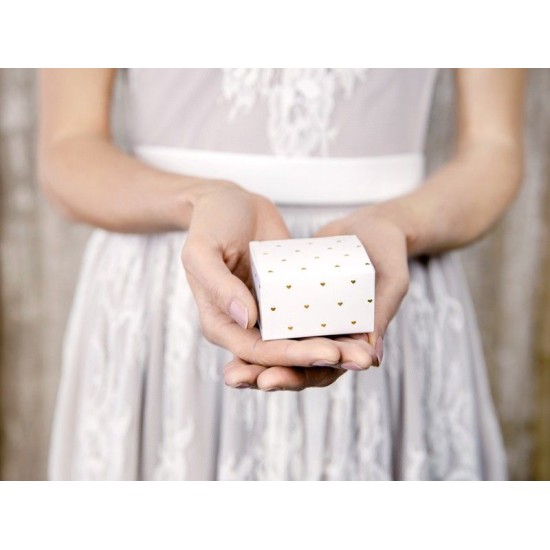 Caja para regalo corazón oro