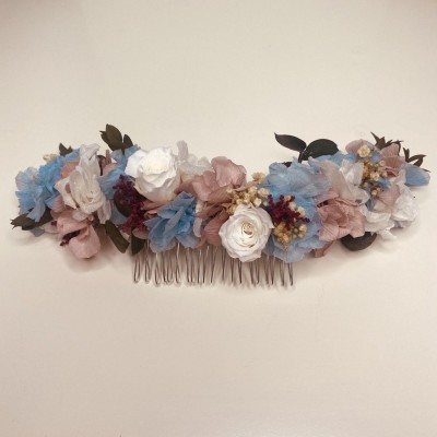 Tocado flores preservadas 2