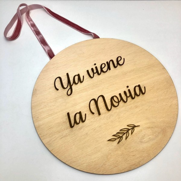 Cartel Madera redondo