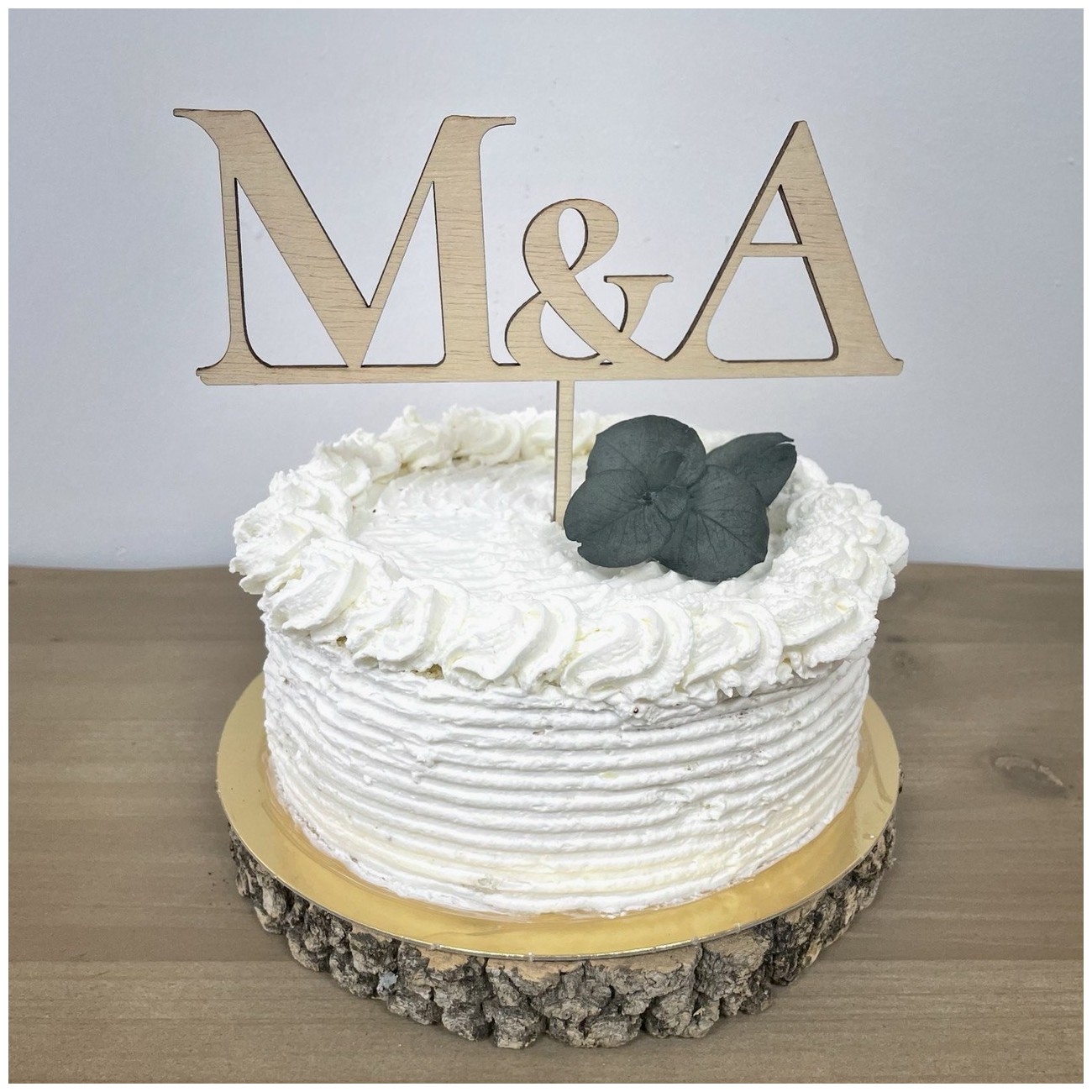 Topper para tarta boda personalizado con iniciales