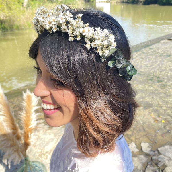 Corona Novia Oxodia y Eucalipto