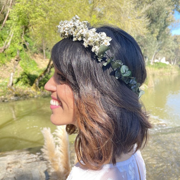 Corona Novia Oxodia y Eucalipto