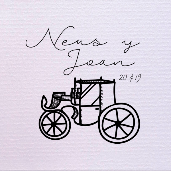 Sello de boda carruaje 29,90 €