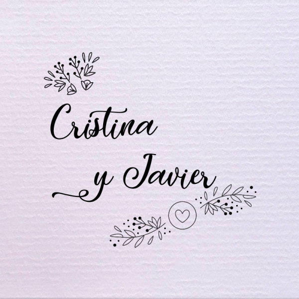 Sello de boda flor de corazón 29,90 €
