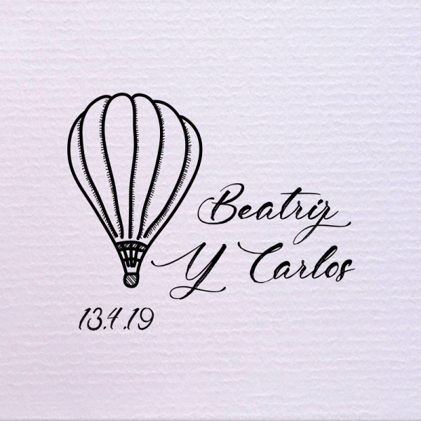 Sello de boda globo aerostático 29,90 €