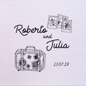 Sello de boda maleta 29,90 €