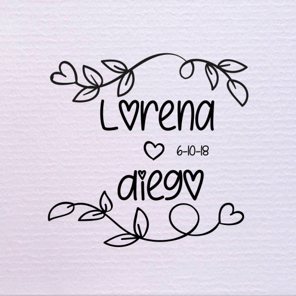 Sello de boda lazo corazón 29,90 €