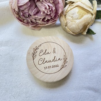 Abridor de madera personalizado para boda