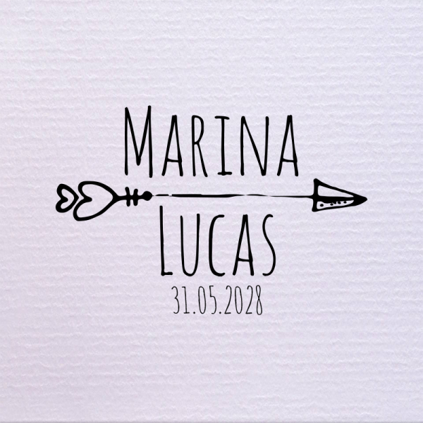 Sello de boda Flecha Corazón 29,90 €