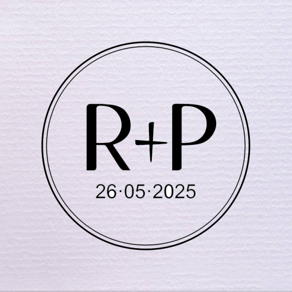 Sello de boda doble circulo 29,90 €