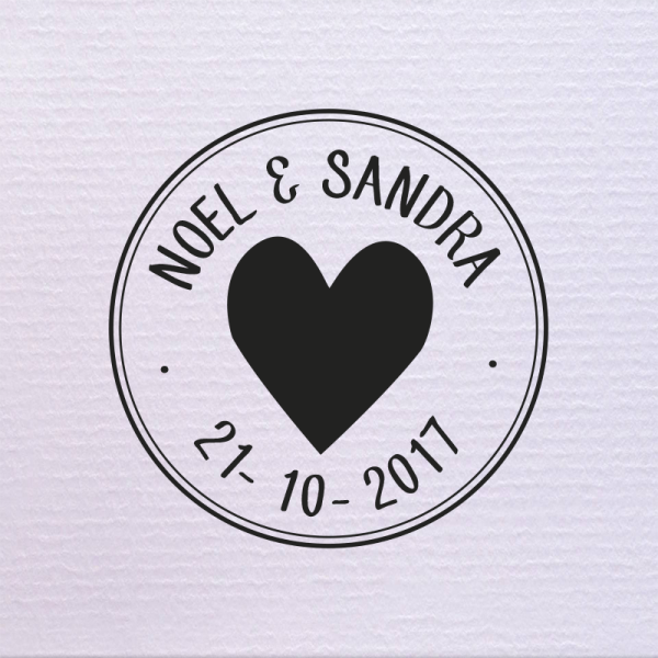 Sello de boda Círculo Corazón 29,90 €