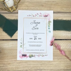 Invitación de boda Romántica