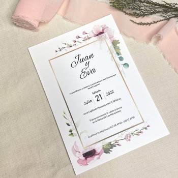 Invitación de boda Romántica