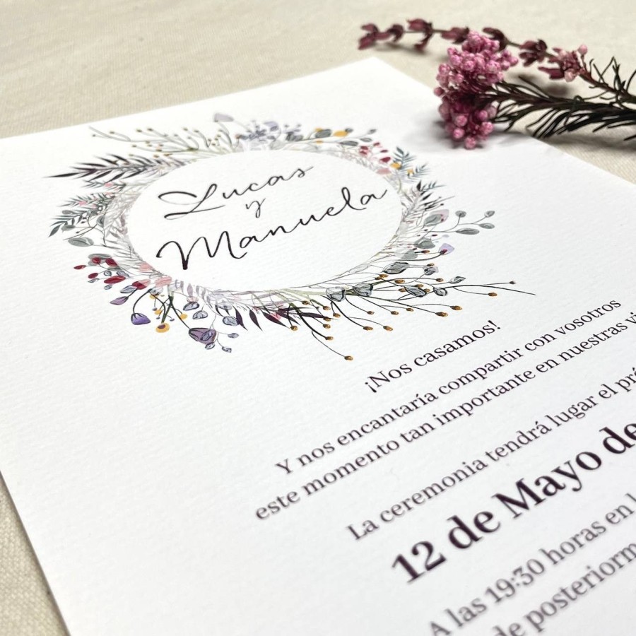Invitación de boda Silvestre