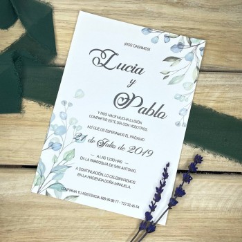 Invitación de boda Natura