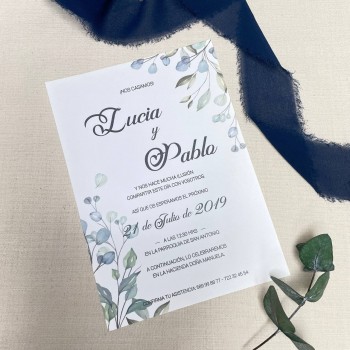 Invitación de boda Natura