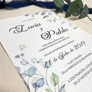 Invitación de boda Natura