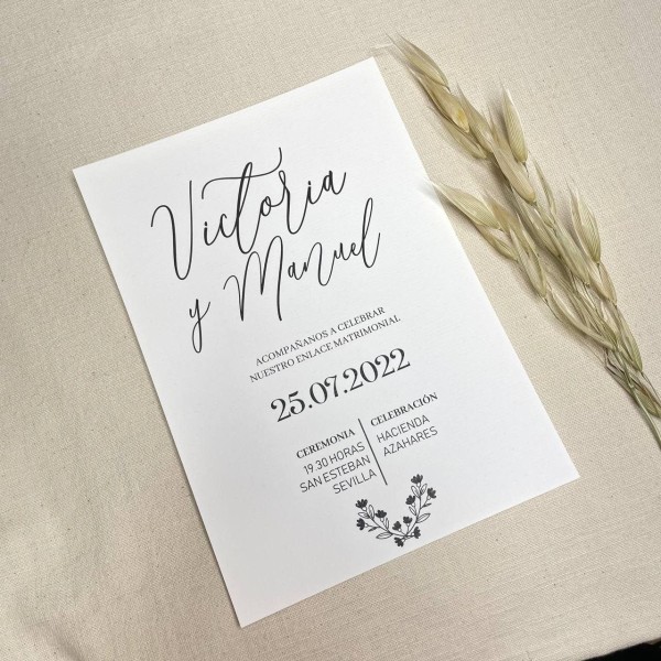 Invitación de boda Minimal