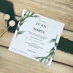 Invitación de boda Laurel