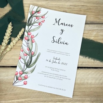 Invitación de boda Campanilla