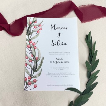 Invitación de boda Campanilla
