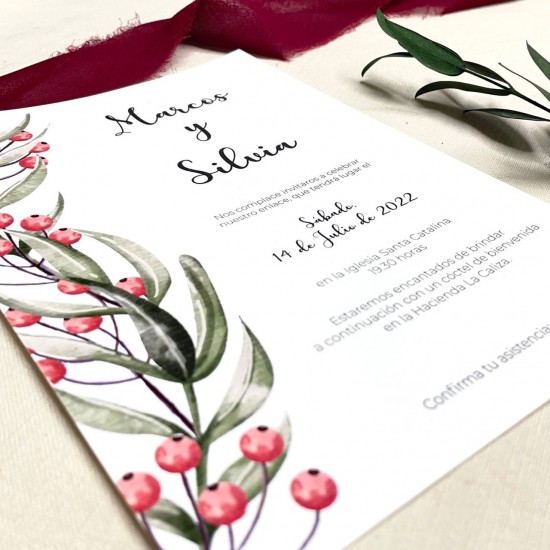Invitación de boda Campanilla