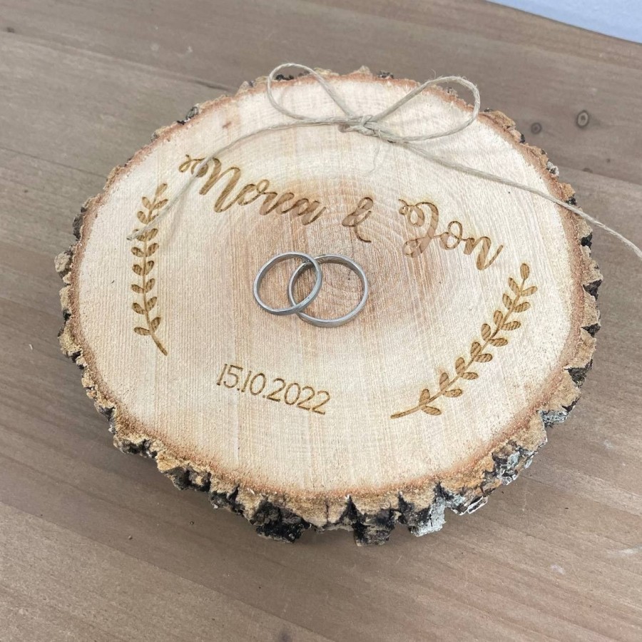 Porta alianza rodaja madera