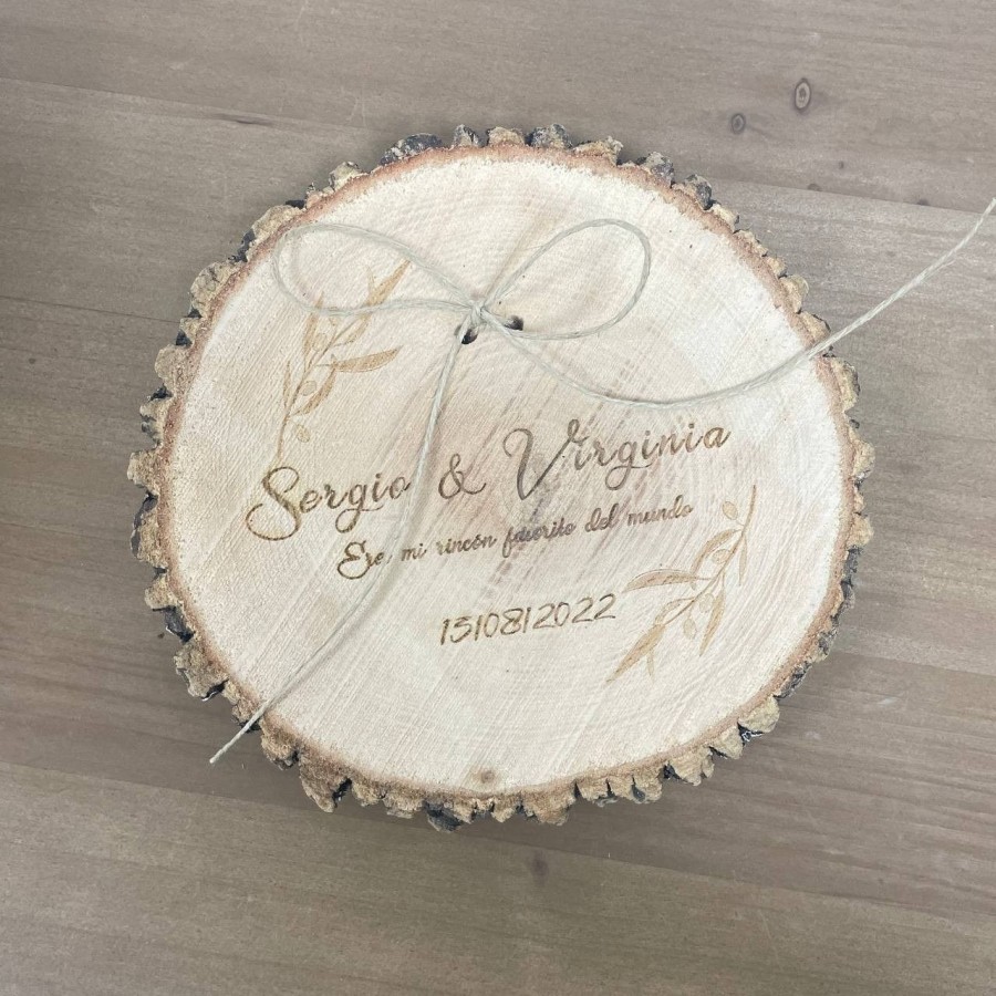 ≫ Comprar Porta Alianzas de Madera ❤️ Personalizado