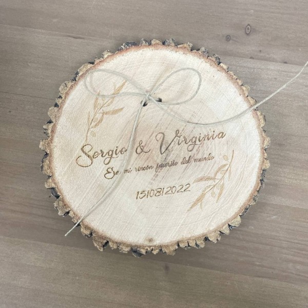≫ Comprar Porta Alianzas de Madera ❤️ Personalizado
