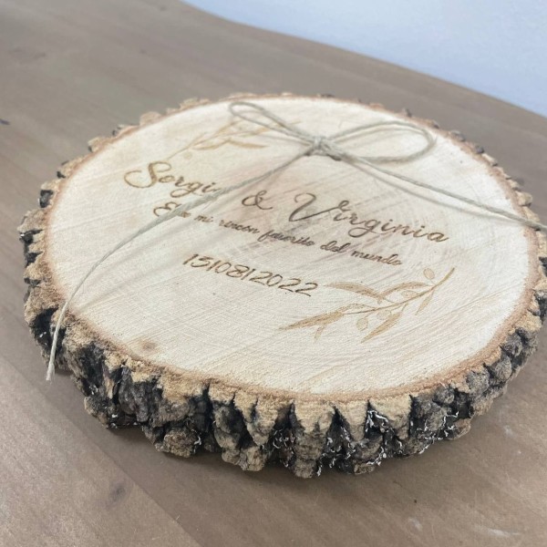 ≫ Comprar Porta Alianzas de Madera ❤️ Personalizado