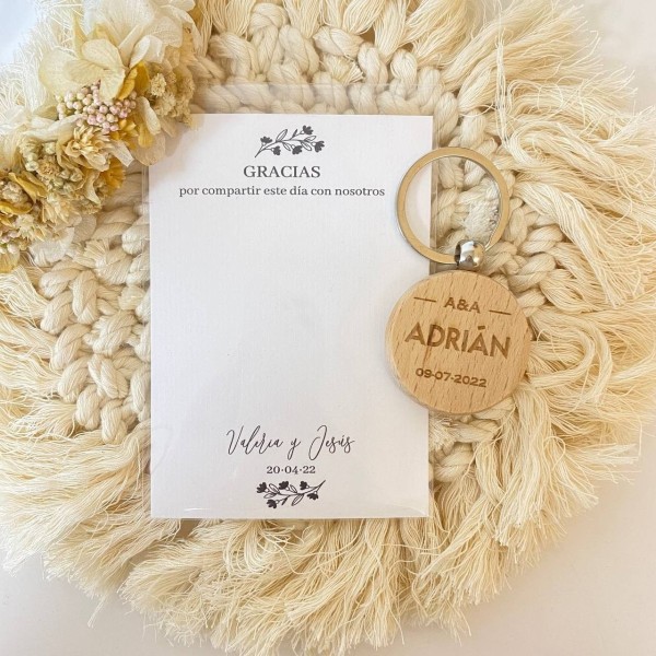 Tarjeta detalle boda Minimal