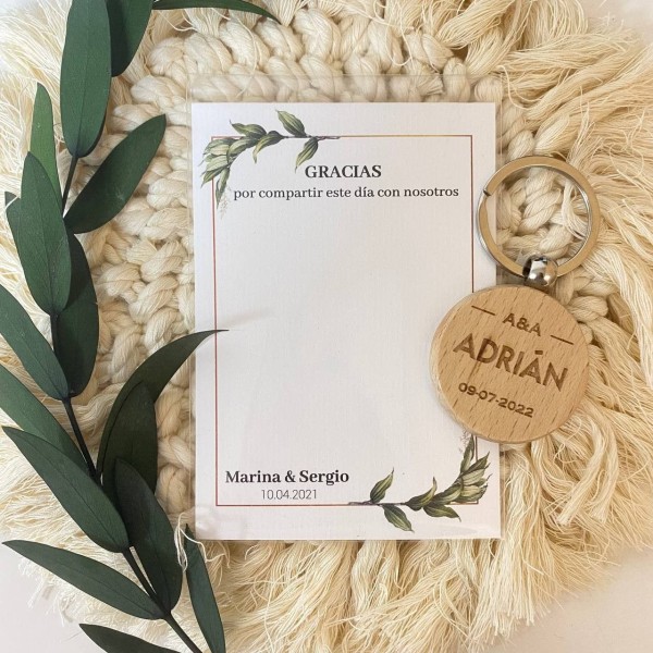 Tarjeta detalle boda Laurel