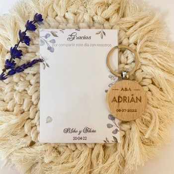 Tarjeta detalle boda Natura