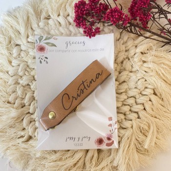 Tarjeta detalle boda Peach