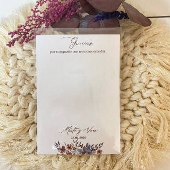 Tarjeta detalle boda Venezia