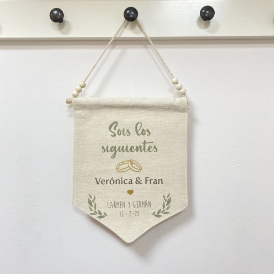 Banderín para boda Unión