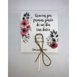 Tarjeta Agradecimiento piruleta 0,50 €