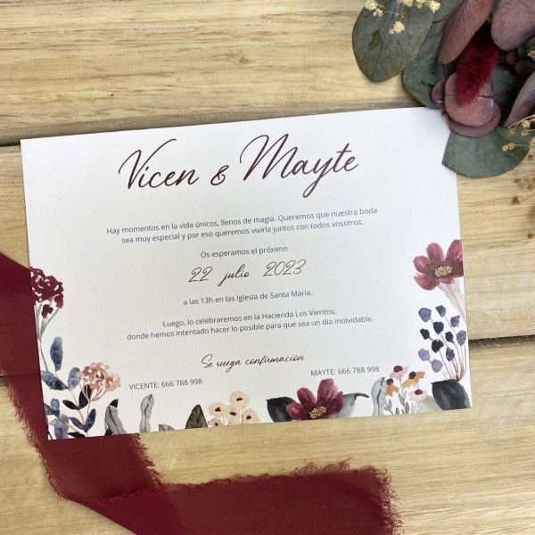 Invitación de boda Lagurus