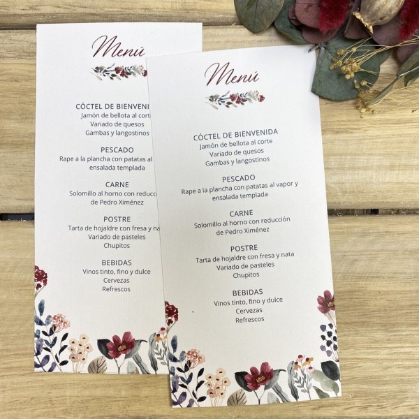 Minuta de boda Lagurus