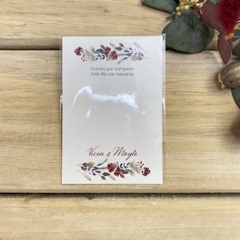 Tarjeta detalle boda Lagurus