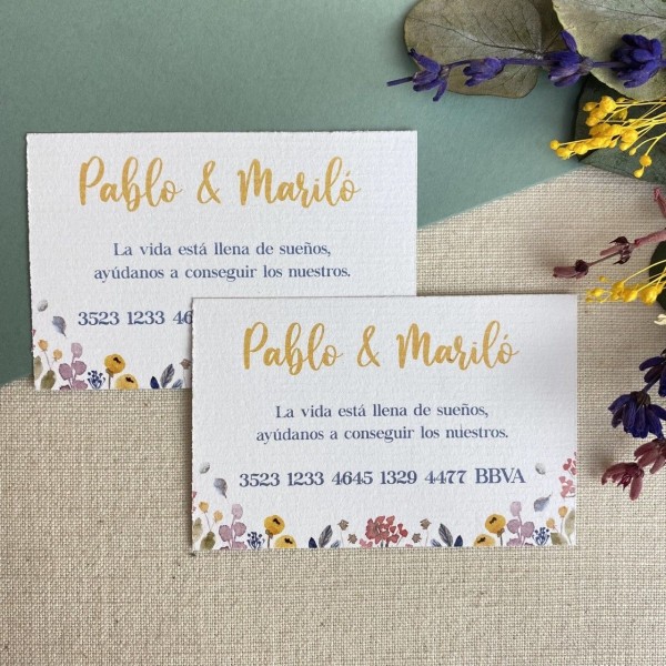 Tarjeta Número de Cuenta Abril