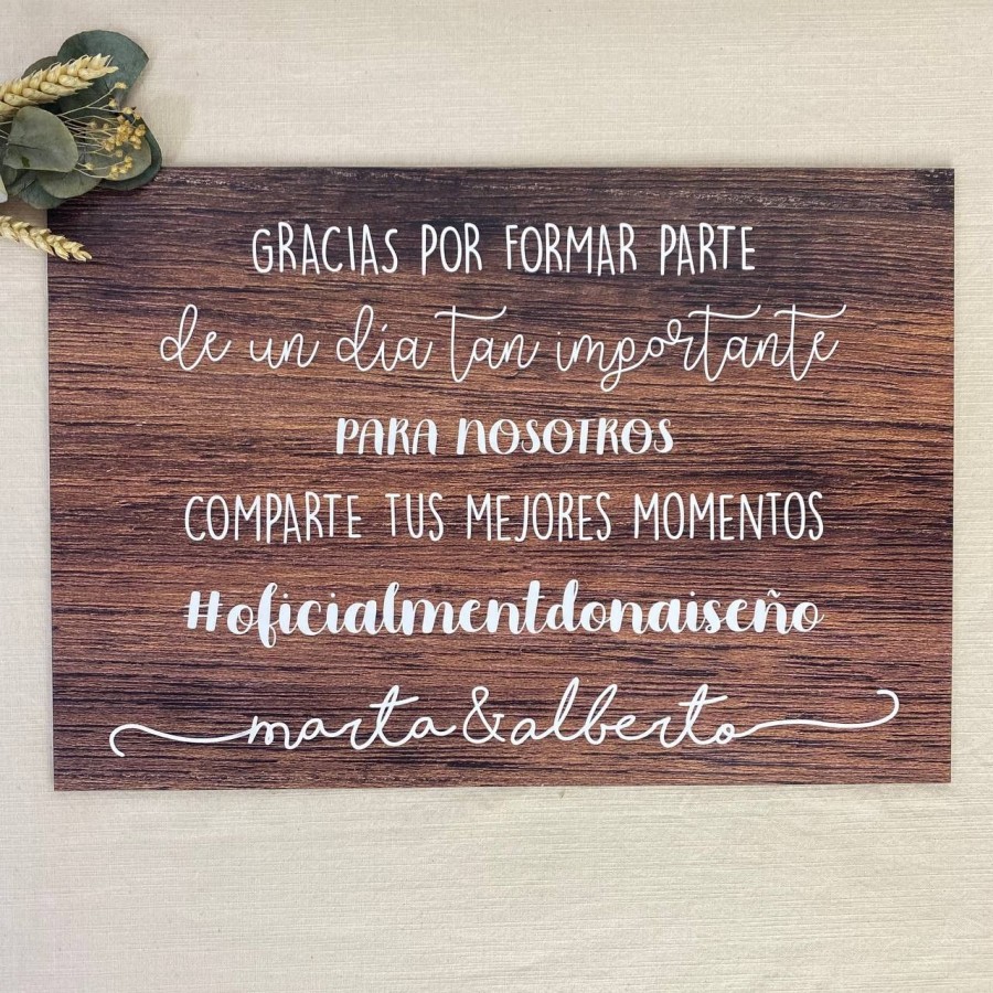 Cartel Personalizado boda