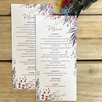 Minuta de boda Silvestre