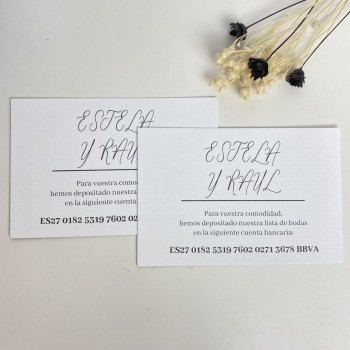 Tarjeta Número de cuenta Minimal