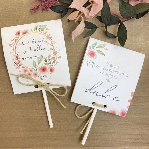 Piruleta agradecimiento Peach