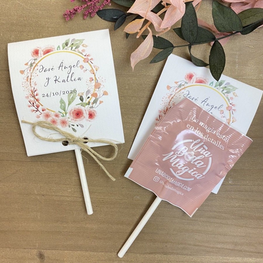 Piruleta agradecimiento Peach