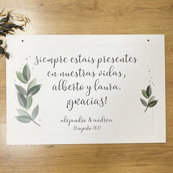 Cartel personalizado boda