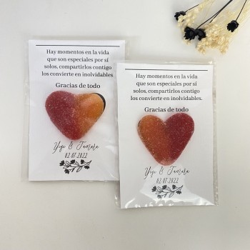 Tarjeta de agradecimiento corazón Minimal