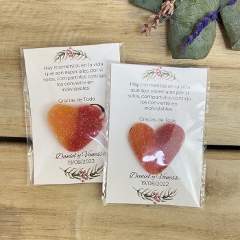Tarjeta de agradecimiento corazón Campanilla