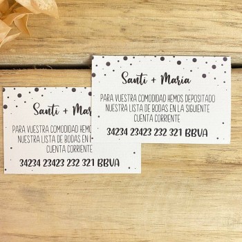 Tarjeta Número de Cuenta Kameri